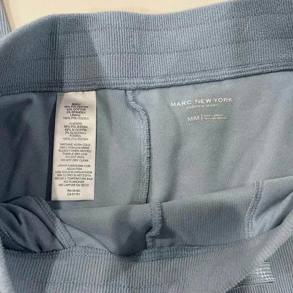 Marc New York Andrew Marc Blue Rib Knit Soft Slim Jogger Pants Women’s Medium - Picture 4 of 6